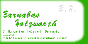 barnabas holzwarth business card
